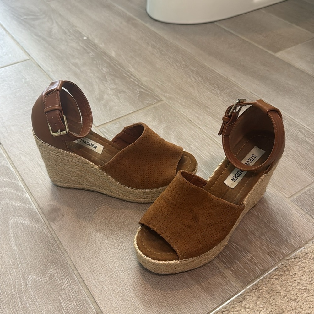 Steve Madden suede espadrille wedges